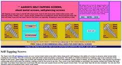 Desktop Screenshot of aaronsself-tappingscrews.com