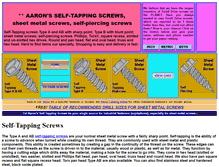 Tablet Screenshot of aaronsself-tappingscrews.com